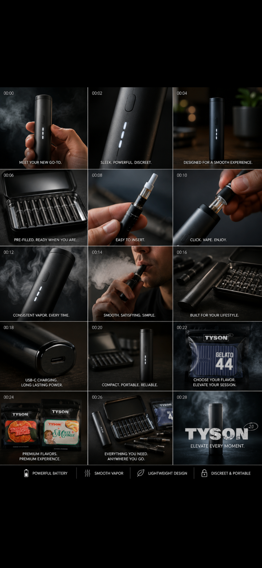 Tyson 2.0 vape device showcase
